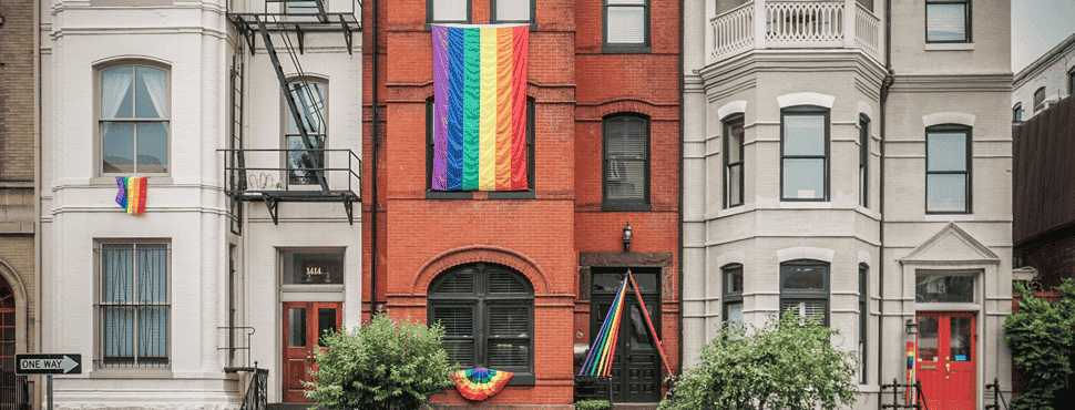 Building in DC with gay flags